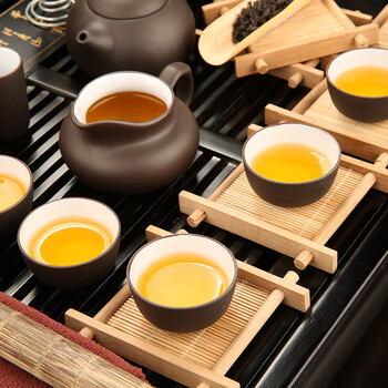 
                                        束氏 功夫茶具套装 紫砂功夫茶具套装整套茶具茶海茶盘套装紫砂茶具 组合2 19头紫砂黑双龙002360                