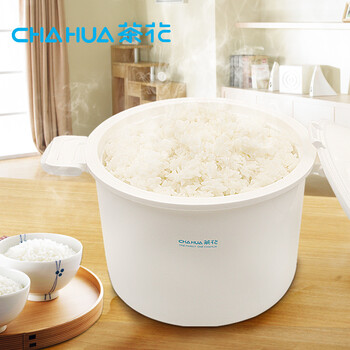 
                                        茶花（CHAHUA） 微波炉专用蒸饭煲微波蒸米饭锅微波碗大号蒸笼蒸鱼盘蒸菜碟 微波炉大号双层 饭煲                