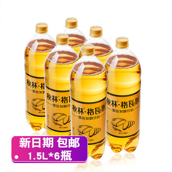 秋林格瓦斯京东官方旗舰店 面包发酵饮料汽水1.5L×6瓶 整箱装 