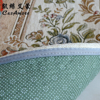 
                                        CasAmore简约欧式美式田园风客厅地毯清新沙发茶几垫卧室床边进门入户门厅长方形防滑地垫 904IV 160*230CM                