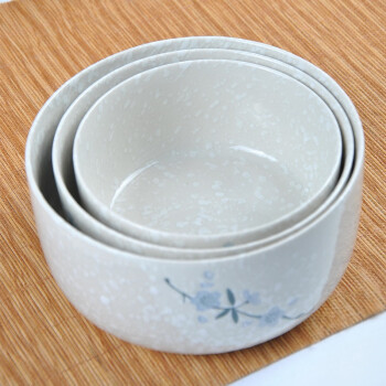 
                                        
                                                            樱之歌 纯手绘雪花釉日式素瓷大容量保鲜碗3件套                