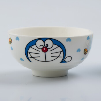 HelloKitty陶瓷泡面碗日式餐具创意可爱泡面杯汤碗套装大号带盖勺 哆啦a梦桃心