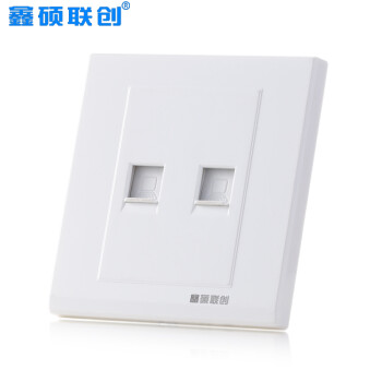 鑫硕联创两位双电脑网线插座 S52系列面板 雅白S600