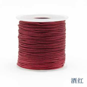 
                                                                                迈利达 台湾72#尼龙蒲公英佛珠线绳 珠宝线 手工DIY手绳编织线0.8mm 酒红一卷                