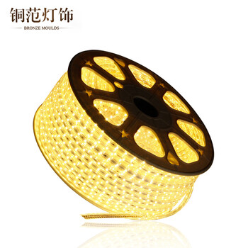
                                        铜范LED灯带 超亮贴片吊顶霓虹高亮防水暗槽灯软灯带 暖白升级版-1米价格                