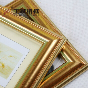 韩国多尺寸相框  金色摆台相框 可壁挂婚纱做旧 桌上车载多用相框113-128 金色113-128 6寸有机玻璃