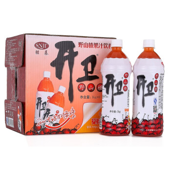 开卫 野山楂果汁饮料 山楂饮品1L*6瓶 整箱,降价幅度10.3%