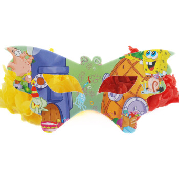 孩派HighParty生日用品//派对装饰//生日派对用品//海绵宝宝面具//6个