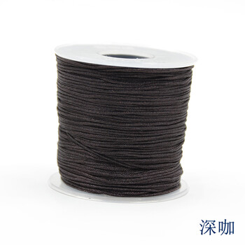 
                                                                                迈利达 台湾72#尼龙蒲公英佛珠线绳 珠宝线 手工DIY手绳编织线0.8mm 深咖一卷                