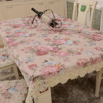 
                                        真琴 欧式餐桌布艺茶几布蕾丝台布罩套 花之语 150*210cm餐桌布                