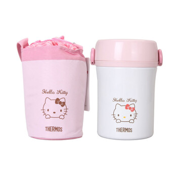 Thermos/膳魔师不锈钢保温便当盒学生便携儿童可爱男女士分层饭盒便当包JBC-800 JBC-801-PK