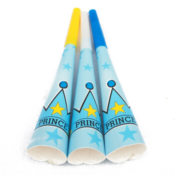 孩派HighParty/生日派对/派对用品/生日用品/王子蓝皇冠喇叭6个