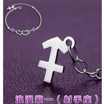 微品多925银水晶创意手链女首饰品 特别星座生日礼物送女朋友闺蜜同学 钻石白-双子座