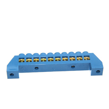 天旭 桥型接线排 接线端子排 配电箱零排 接线铜排8*12 蓝色壳 20个 10孔零排