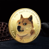 狗狗币 狗狗币实物dogecoin纪念币镀金纪念章马斯克带货金币收藏工艺