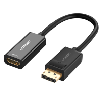绿联DP转HDMI转接头 高清DisplayPort公对母视频转换器适用电脑显卡台式机接显示器投影仪连接线 40362