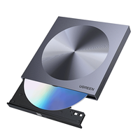 绿联8倍速Type-C/USB外置光驱移动刻录机便携读刻一体 笔记本电脑外接DVD/CD光盘播放高速读取器80130