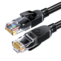 毕亚兹 六类网线 0.2米超短 CAT6类千兆极速8芯双绞 工程家用电脑宽带监控电脑网络跳线成品网线 黑色