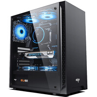 爱国者（aigo）A15 黑色 台式电脑主机箱  支持ATX主板/USB3.0/左侧透/240冷排/宽体机箱