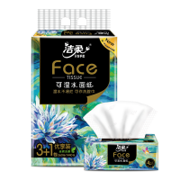 洁柔抽纸 艺术油画Face加厚4层90抽*4包 大规格M码面巾纸 一抽抵两抽