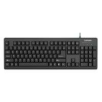 联想（Lenovo）键盘 有线键盘 K4800S 电脑办公键盘 笔记本键盘黑色 USB