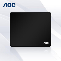 AOC 纯色系列 电竞游戏鼠标垫中小号 300*250*3mm加厚锁边办公键盘电脑书桌垫 黑色 M100