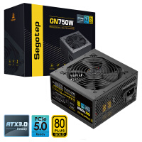 鑫谷（segotep）额定750W GN750W ATX3.0金牌认证电源（原生PCIE5.0/黑色扁平线材/台式游戏主机箱电脑电源）