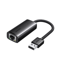 绿联 USB3.0千兆有线网卡转RJ45网口网线转接头【编织款】 适用苹果华为笔记本Switch外置扩展转换器