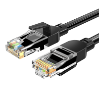 秋叶原（CHOSEAL）六类网线 CAT6类千兆高速连接线 工程电脑监控8芯双绞线 家用成品跳线 1.5米 黑色 QS5062E