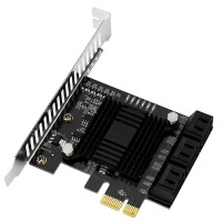 魔羯（MOGE）台式机PCIE转SATA3.0接口 扩展卡6口SATA6G硬盘挂盘机收割机  MC2660
