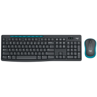 罗技（Logitech）MK275 企业级无线键鼠套装 办公鼠标键盘套装 电脑笔记本办公键鼠套装 带无线2.4G接收器 黑蓝色