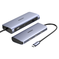 绿联Type-C扩展坞USB-C转HDMI/VGA拓展坞PD快充网线转接3.0分线器适用苹果15/16Macbook华为笔记本ipad