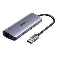 绿联USB3.0转千兆网口扩展坞分线器外置网线转接头RJ45有线网卡转换器拓展坞适用台式笔记本集线器