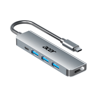 宏碁（acer）Type-C扩展坞USB3.0分线器拓展坞转HDMI转接头适用苹果MacBook电脑转换器4K投屏PD充电器五合一