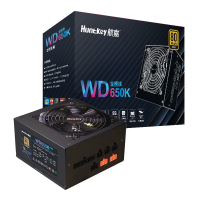 航嘉（Huntkey）WD650K全模组 金牌650W电源（80PLUS金牌/单路50A/全电压/LLC+SR+DC-DC/智能温控）
