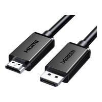绿联DP转HDMI转接线 4K高清 DisplayPort转HDMI公对公视频连接线适用电脑接电视显示器1.5米35836