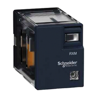 施耐德电气继电器24V RXM 14脚 |4开4闭 AC24V 3A|带灯 RXM4LB2B7