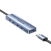 山泽USB3.0扩展器扩展坞 高速4口HUB分线器拓展坞 笔记本电脑集线器一拖多转换器转接头延长线HUB11