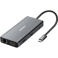 联想（Lenovo）Type-C扩展坞USB-C读卡器拓展坞HDMI千兆网口转接头HUB分线器适用苹果15MacBook小新笔记本ipad