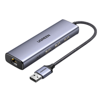 绿联USB3.2扩展坞转千兆网口 网线转接头【USB+Type-C 10G数据口】 笔记本电脑拓展坞分线器网口转换器