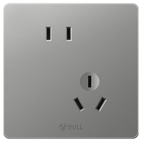 公牛（BULL）开关插座 G12系列 10A斜五孔插座86型插座面板 G12Z223AS 星空灰