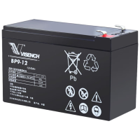 VISENCH威神BP9-12 ups电源电池免维护铅酸蓄电池12V9AH 门禁用报警主机安防电梯玩具车通用型