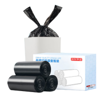 京东京造 手提式垃圾袋300只 8um防刺破 45*60cm 背心式加厚袋身中号