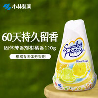 小林制药（KOBAYASHI）进口空气清新剂固体香薰芳香剂室内香氛厕所除味剂柑橘香120g