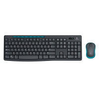 罗技（Logitech）MK275 键鼠套装 无线键鼠套装 办公键鼠套装 全尺寸 商务键鼠套装 带无线2.4G接收器 黑蓝色
