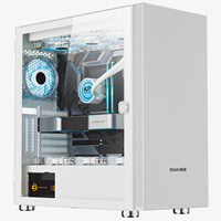 长城（Great Wall）阿基米德9 PRO V2白色电脑机箱（360水冷/磁吸玻璃翻门/0.8mm厚侧板/5硬盘位/10风扇位/5090显卡）