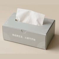 BLUEGUAN 蓝冠 定制logo抽取式纸巾箱装（四层*100抽*20盒）含压花
