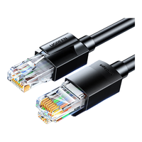绿联超六类网线 CAT6A类万兆成品网线 2米家用电脑网络宽带工程跳线8芯双绞线兼容千兆2.5g 黑色55157