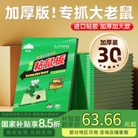 山山 强力粘鼠板捕鼠器粘老鼠贴家用老鼠夹药超值装30张
