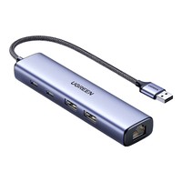 绿联USB3.0转千兆网口扩展坞分线器网线转接头【Type-C数据口】RJ45转换器拓展坞 笔记本电脑台式机HUB